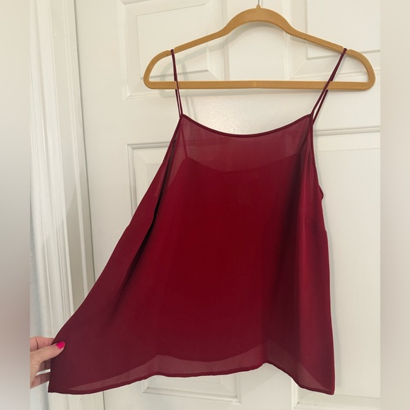 NEW Jones New York 100% Silk Cami Womens Burgundy Camisole Tank Top 14 - Picture 8 of 8